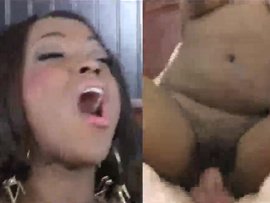 Curvy Black Glamour Girl Climbs On White Dick And Rides